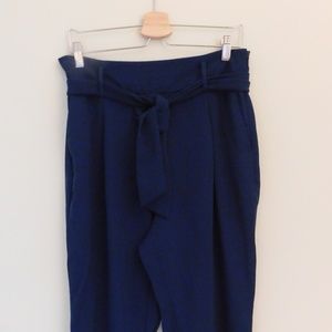 Zara Paperbag Waist Turquoise Trousers